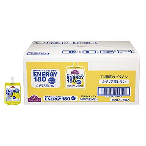 トップバリューTOPVALU 素早くチャージ ドリンクゼリー ENERGY180シチリア産レモン味180g×24個1ケース|autu-store|02