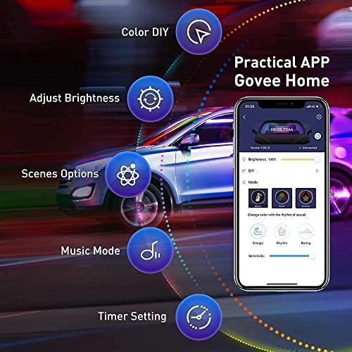 お買い求めしやすい価格 GoveInterior Car Lights with Smart App Control%カーライトwith Music Sync Mode%カーマ%DIYモードおよび複数シーンオプション%カーマ%2ラインデザインカ