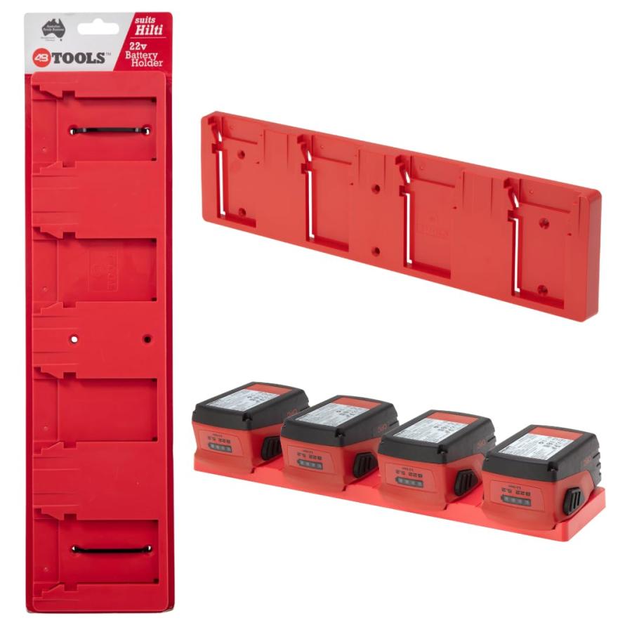 48ツール-Hilti電池用電池ホルダー|22 V|壁面マウント|トラック 48ツール-Hilti電池用電池ホルダー|22 V|壁面マウント|トラック