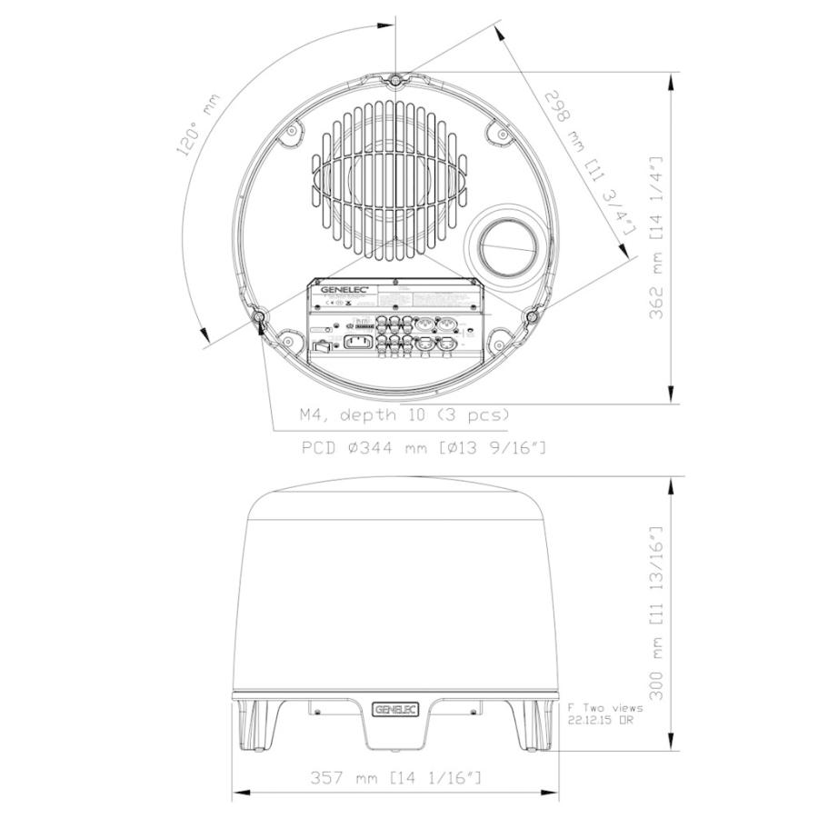 F Two (B) [ MM:ブラック ] Genelec ［ジェネレック］ サブウーファー