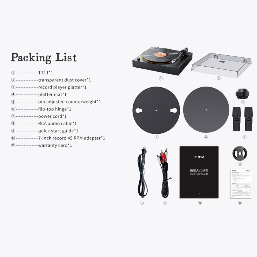 TT11 Black [FIO-TT11-B] FIIO [フィーオ] アナログレコードプレーヤー | FiiO | 07