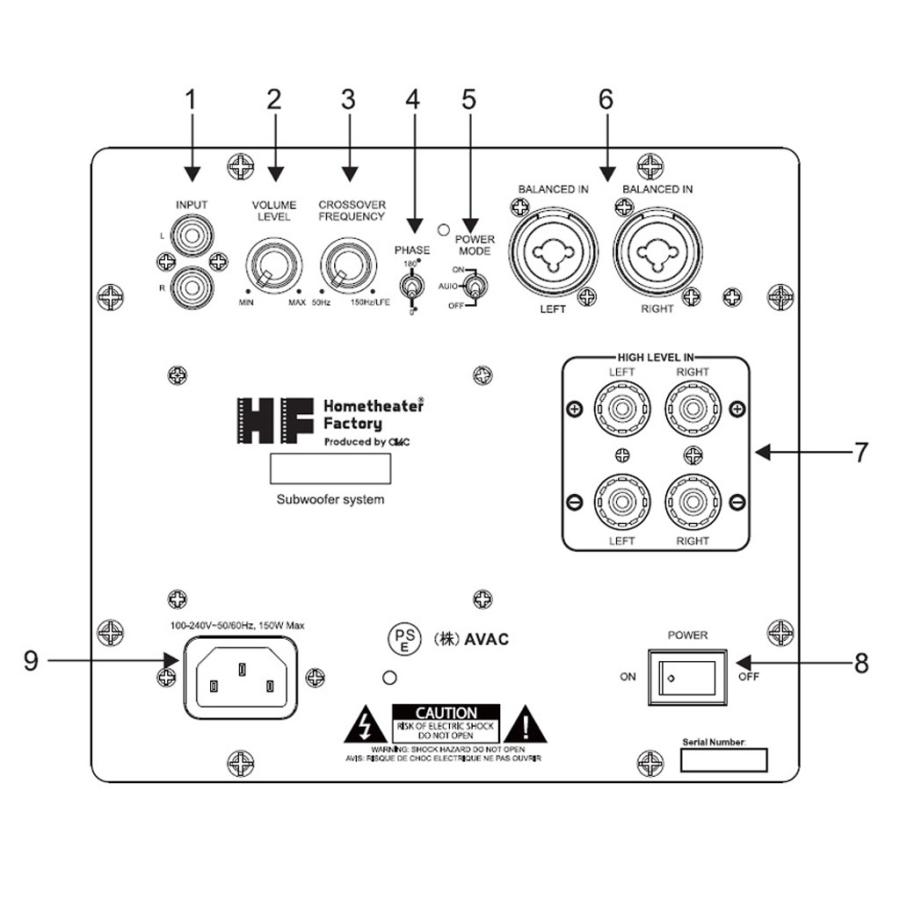 HF-SW800W Home theater Factory produced by avac [ホームシアターファクトリー] サブウーファーの画像