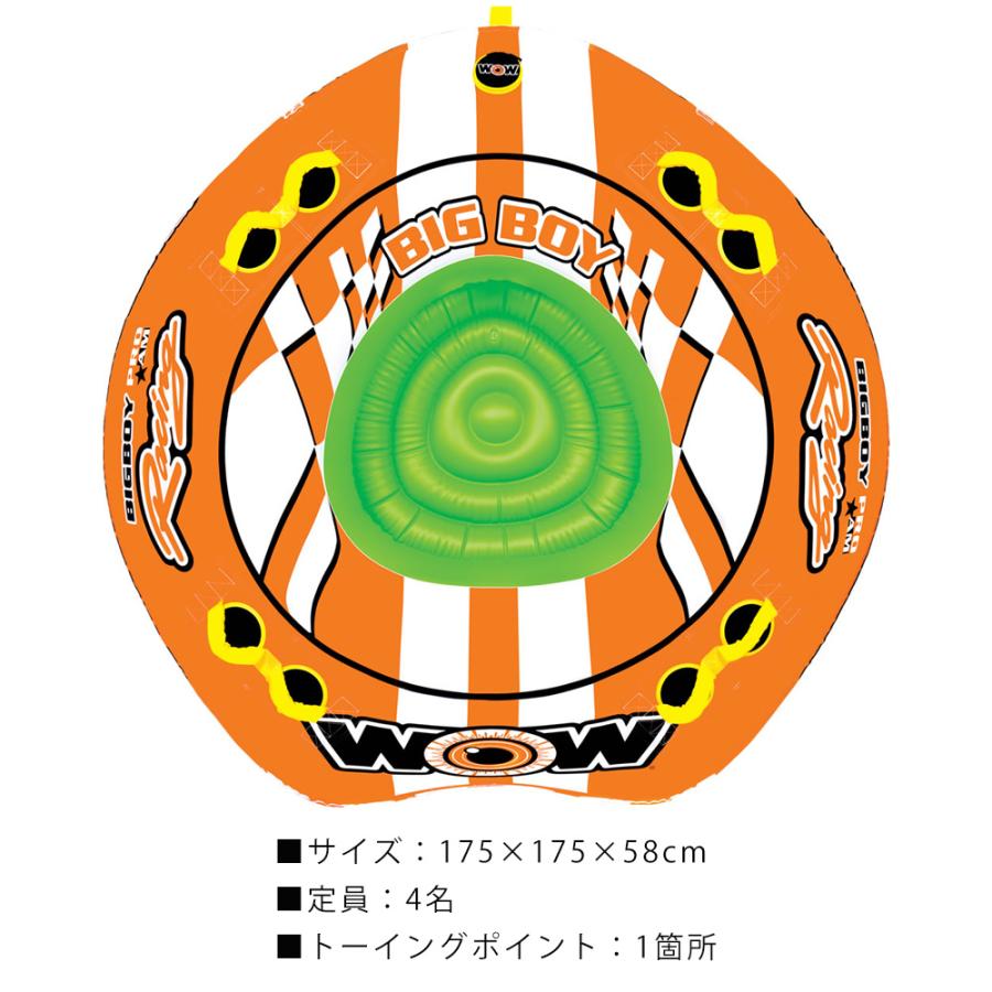 トーイングチューブ WOW (ワオ) 4人乗り ビッグボーイレーシング バナナボート 0406toy_5