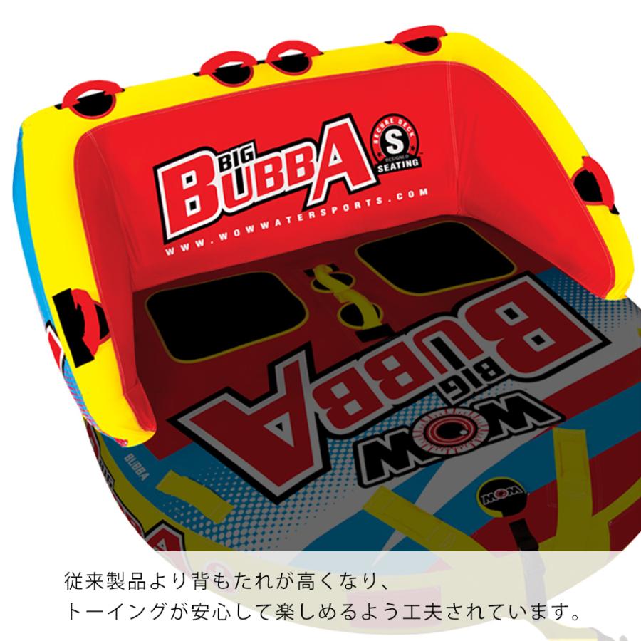 トーイングチューブ WOW (ワオ) 2人乗り ビッグブッバ 2点セット ロープ付 バナナボートの画像