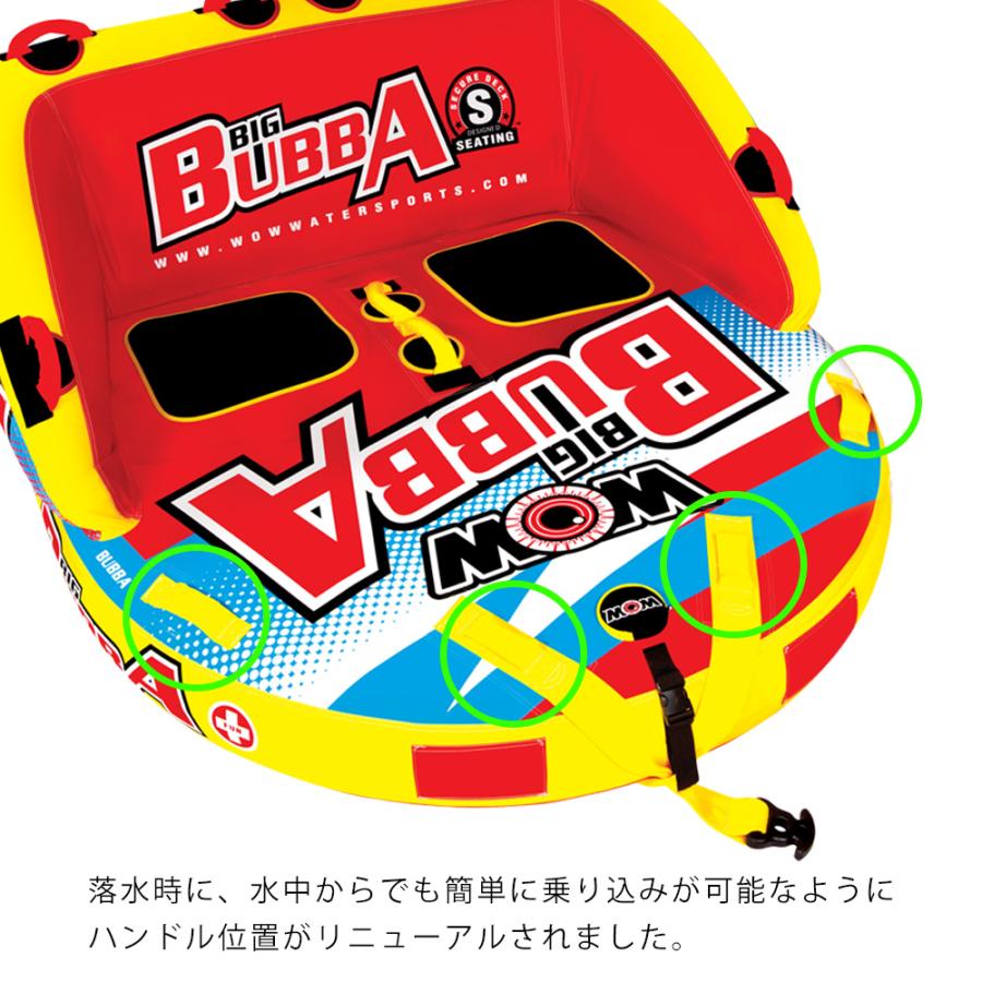 トーイングチューブ WOW (ワオ) 2人乗り ビッグブッバ 2点セット ロープ付 バナナボートの画像
