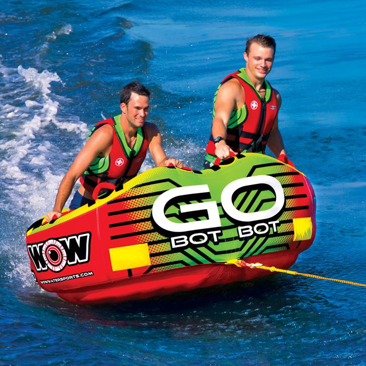 トーイングチューブ WOW (ワオ) 2人乗り ゴーボット 3点セットロープ+ハンドポンプ付の画像