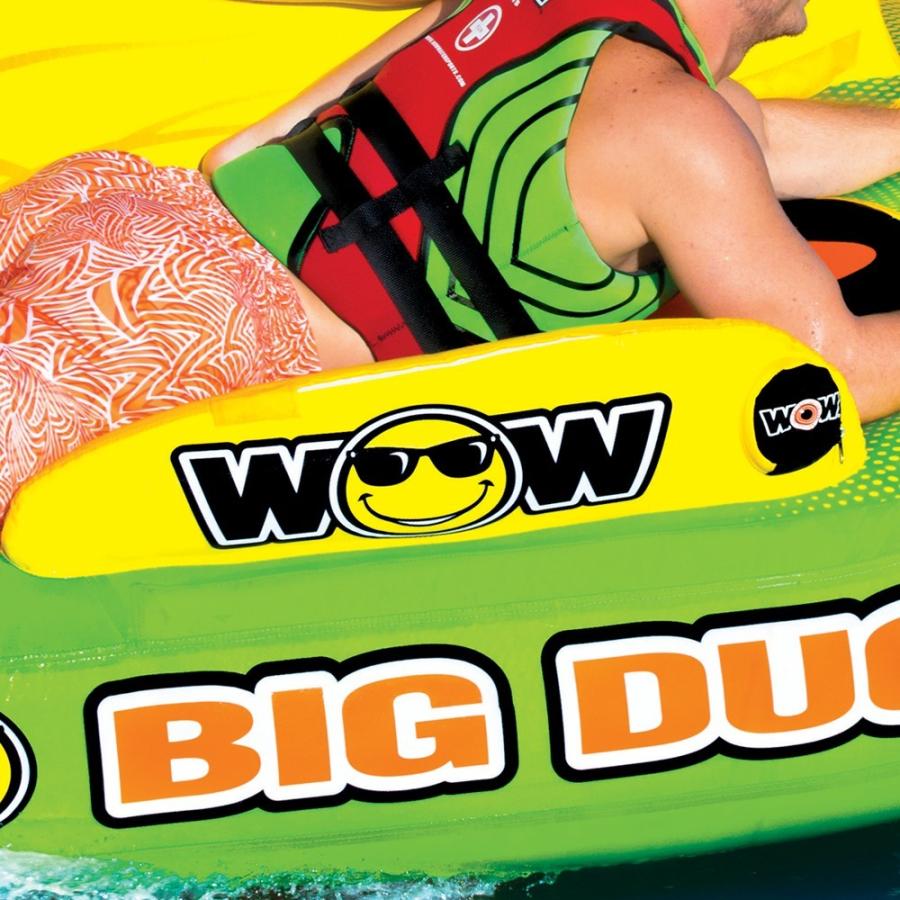 【訳あり品】 トーイングチューブ 3人乗り バナナボート WOW (ワオ) ビッグダッキー 3点セット ロープ・ハンドポンプ付 【CE1231178329】(43036円)