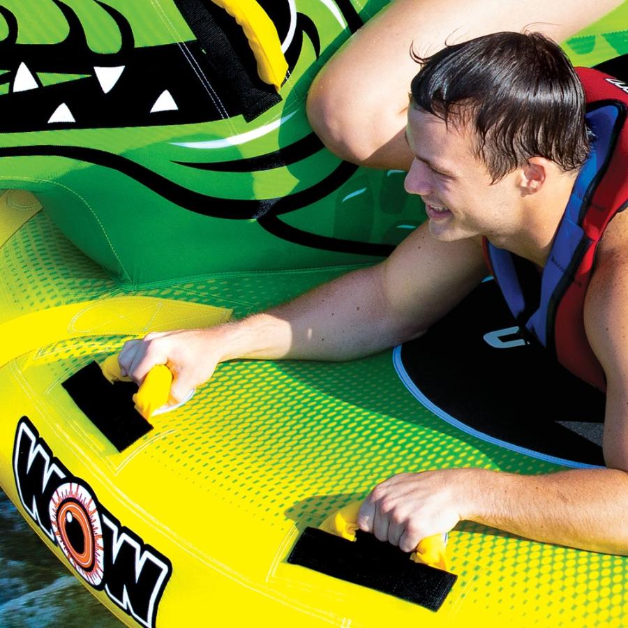 【正規品】 4人乗り バナナボート トーイングチューブ WOW (ワオ) ビッグアリゲーター 2点セット ロープ付 【BC1325842032】(46345円)