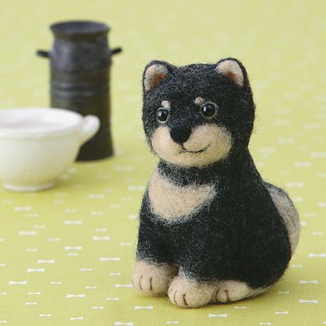 ハマナカ H441-535】フェルト羊毛キット 柴犬<黒> ◇◇【取寄せ ハマナカ H441-535】フェルト羊毛キット 柴犬<黒> ◇◇【取寄せ
