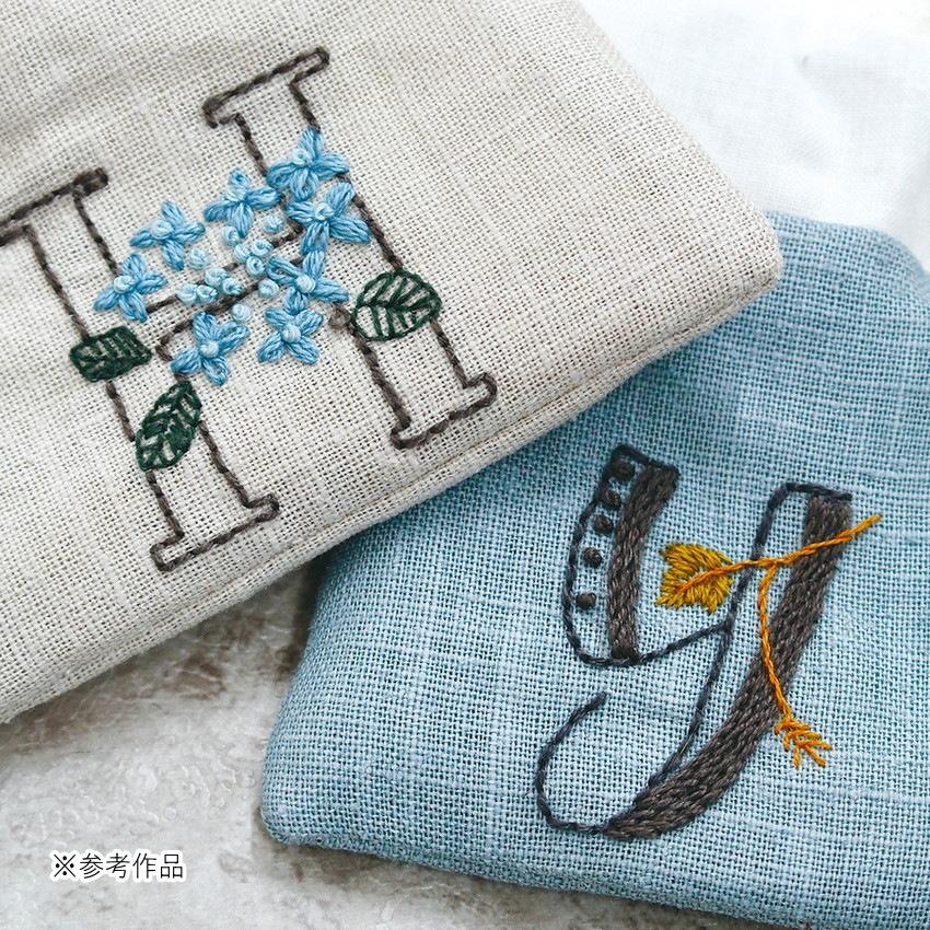 【リネン刺繍　あん様オーダー専用ページ】マルチクロス 刺しゅう用リネンコットンクロス 約62×50cm 麻86％綿14％ KLC4014 綿麻