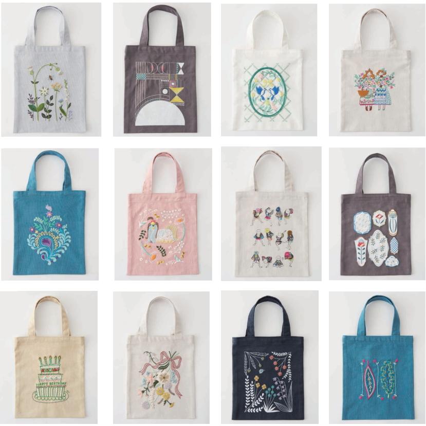 ルシアンlecien ステッチするmini Tote 刺繍図案をプリントした ステッチを楽しむミニトート C3 8 U Ok Lecien Minitote アベイル コマドリ 通販 Yahoo ショッピング