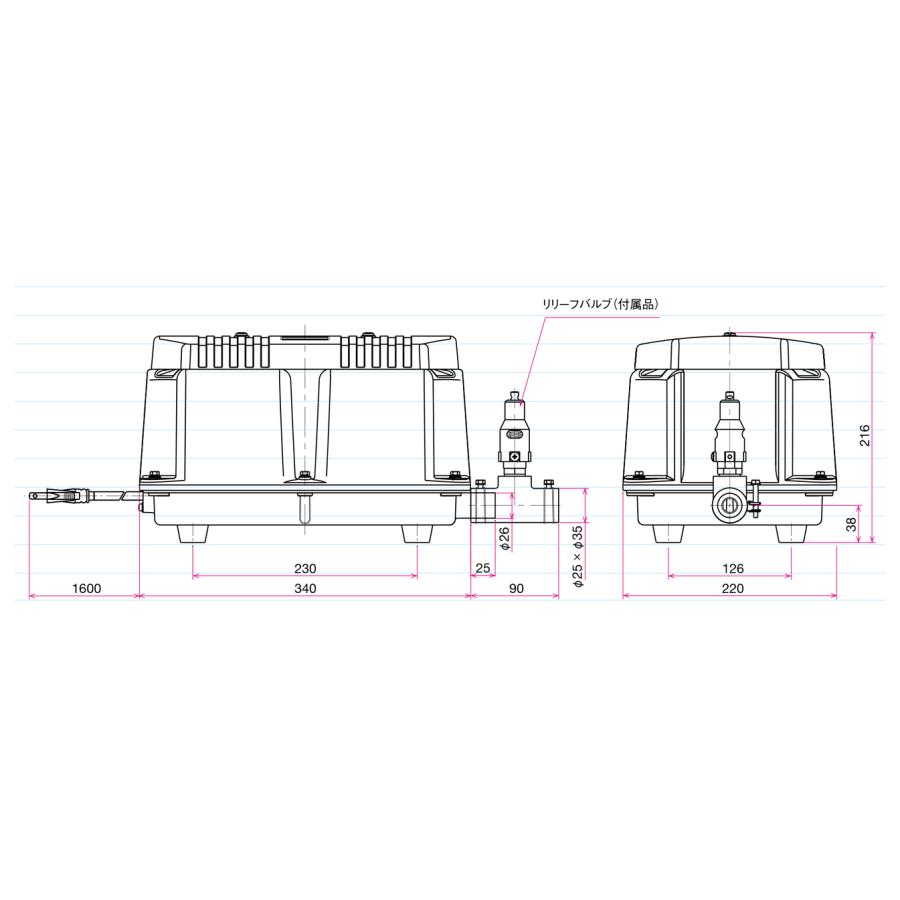 安永 LW-150N 単相100V 浄化槽ポンプ エアーポンプ 安永