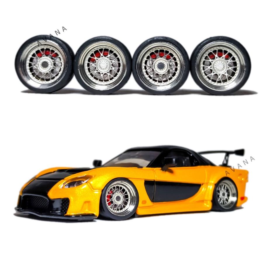 1/64 改 ニッサン レパード 車高短 深リムホイール ハヤシ CR 街道