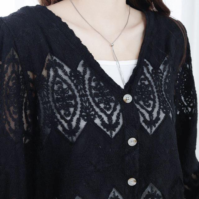 ボレロ スカラップ刺繍 レース カーディガン ボレロ274 袖 綿 羽織り 