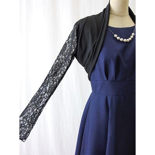 ボレロ 結婚式 長袖 袖レース ボレロ277 パーティー 演奏会 ストレッチ