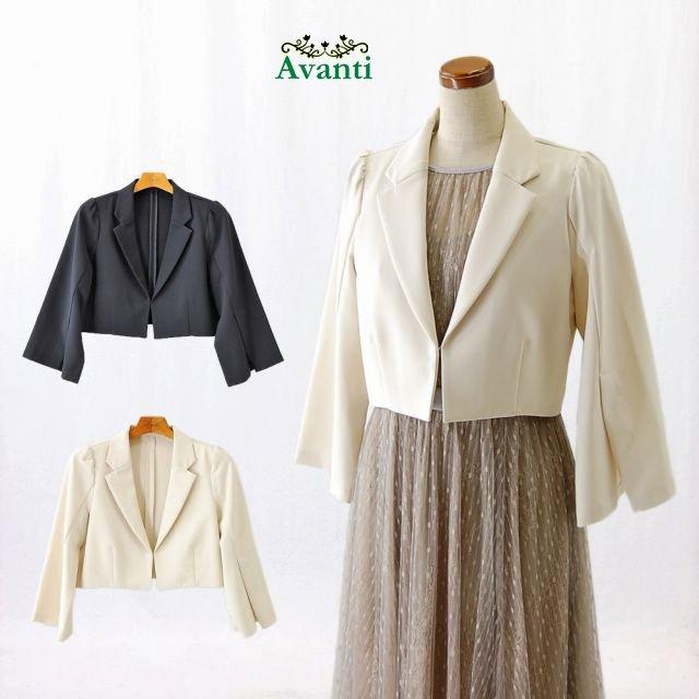 trattoria ボレロ 結婚式 フォーマル ジャケット ストレッチ 袖 