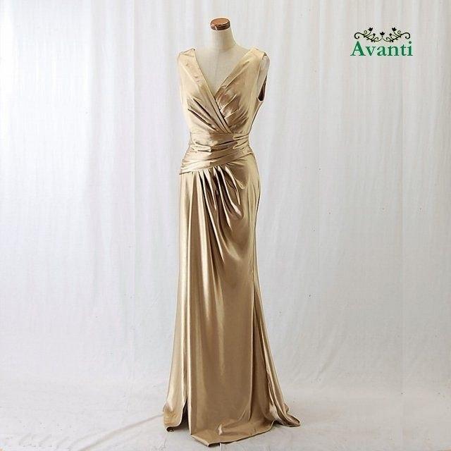 ロングドレス 演奏会 結婚式 パーティー ストレッチ サテン 演奏会用