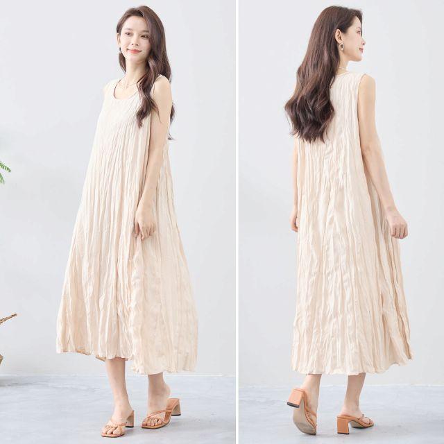 40 N°21 水色　異素材　ノースリーブ　ワンピース　ドレス 40 N°21 水色 異素材 ノースリーブ ワンピース ドレス