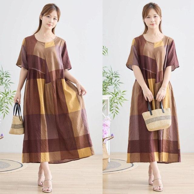 TRUBE ワンピース 半袖 レディース チュニック 綿100