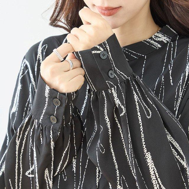 TRUBE ワンピース 長袖 ロングワンピース 前開き チュニック