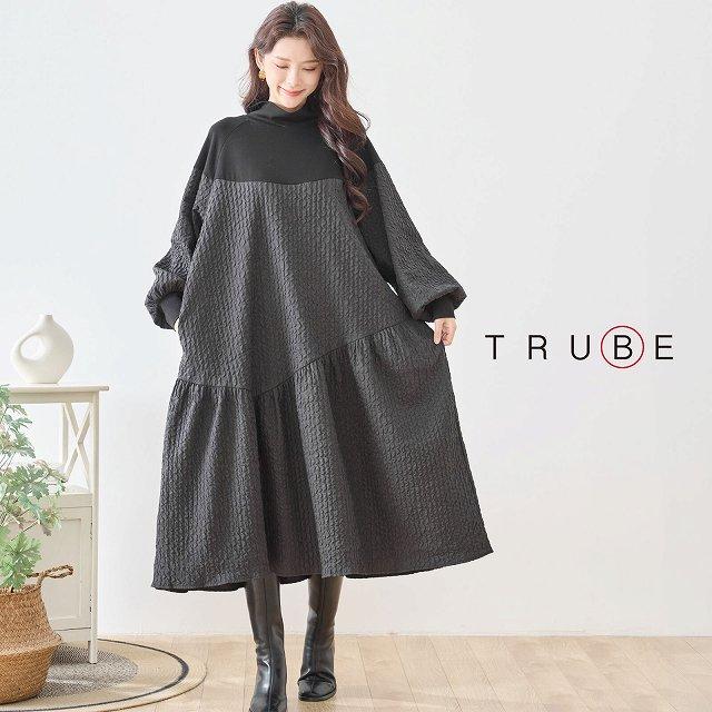 TRUBE チュニック ワンピース 可愛い 長袖 カジュアル レディース 婦人