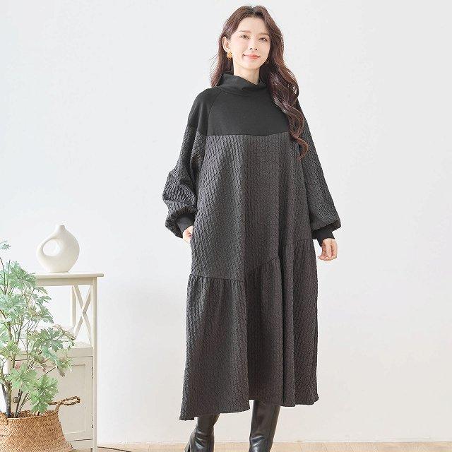 芽風　めふう　素敵な長袖チュニックワンピース　サイズ40 TRUBE チュニック ワンピース 可愛い 長袖 カジュアル レディース 婦人