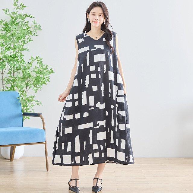 TRUBE ワンピース ノースリーブ ロング チュニック レディース ロング