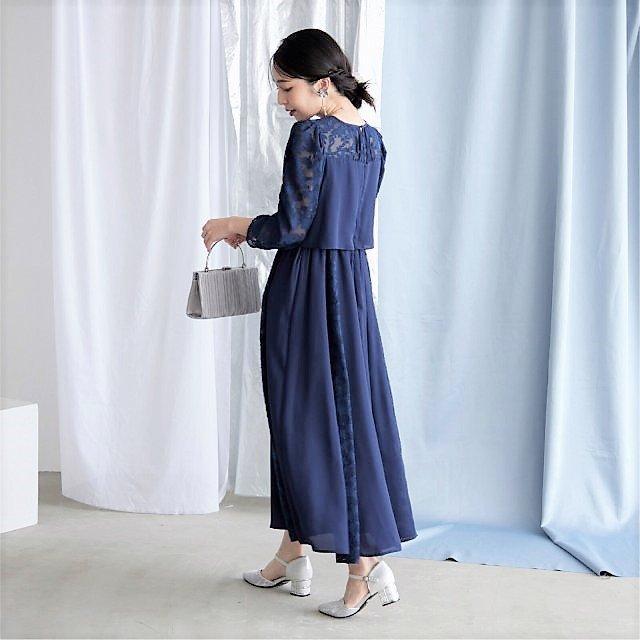Sweet As ワンピース 結婚式 パーティードレス ミモレ丈 袖あり 披露宴