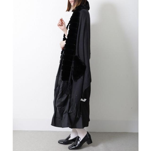 ファーストール ケープ ショール ポンチョ 大判 秋 冬 M L 黒 ベージュ