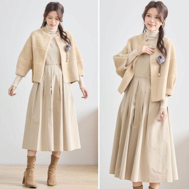 TRUBE ジャケット ショート コート シャギー 軽い 上品 M L 白 TRUBE ジャケット ショート コート シャギー 軽い 上品 M L 白