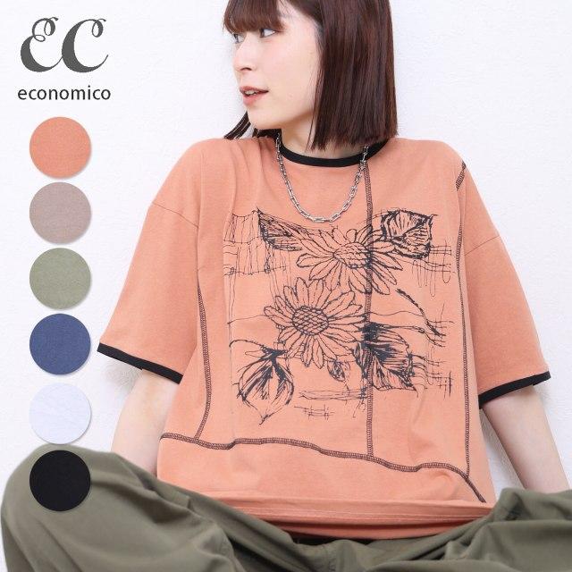 チュニック トップス カットソー Tシャツ 綿100％ 半袖 婦人服 春 夏