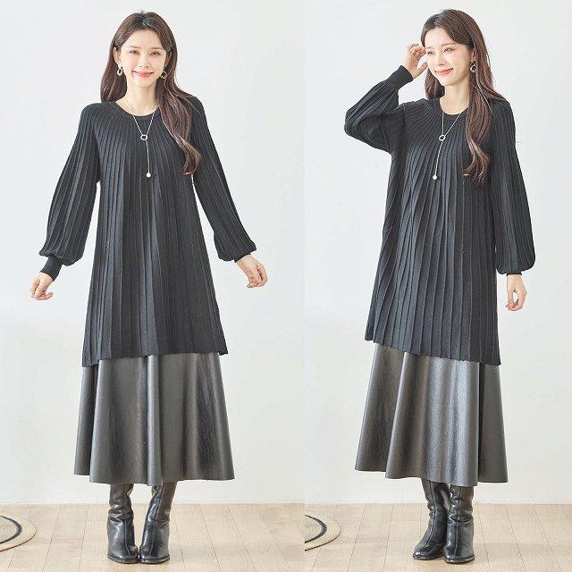 TRUBE ニット ロングニット ワンピース チュニック トップス