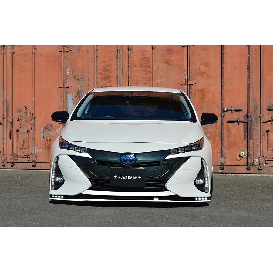 52プリウスPHV フロントハーフスポイラー LEDデイライト付き 52プリウスPHV フロントハーフスポイラー LEDデイライト付き