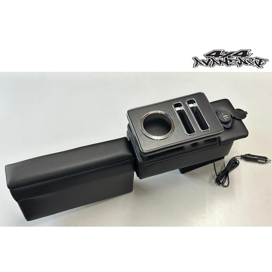 MR52/92Sハスラー USBポート付き センターコンソールBOX PVCレザー