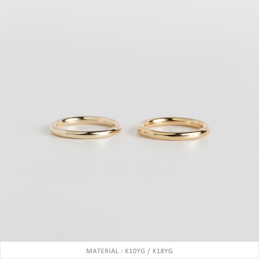 K18　Pt900シンプルリング　指輪 Avaron（アヴァロン） ゴールド シンプル リング 結婚指輪 ペアリング
