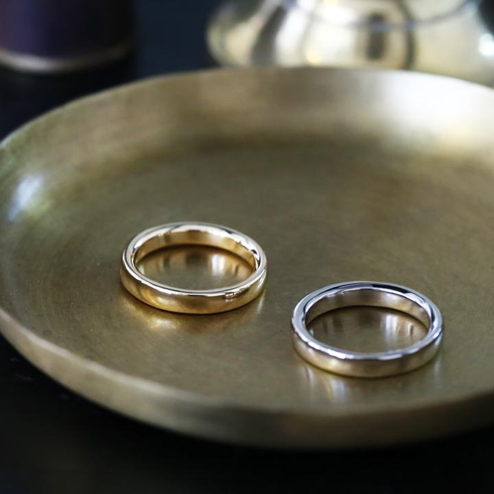 ゴールド シンプル リング 結婚指輪 ペアリング 指輪 メンズ レディース K10 K18 Pt900 プラチナ 地金 ギフト プレゼント  Plane Nude Ring M | Avaron | 12