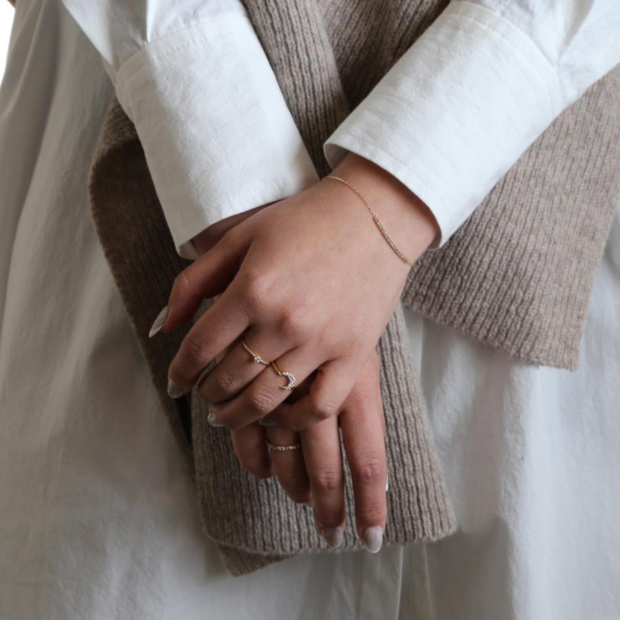 ダイヤモンド ブレスレット ゴールド プラチナ k10 k18 pt900 シンプル ギフト プレゼント  Dear Line Bracelet | Avaron | 12