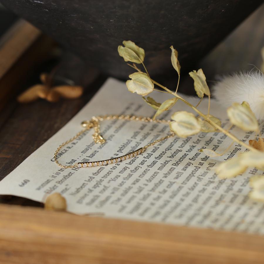 ダイヤモンド ブレスレット ゴールド プラチナ k10 k18 pt900 シンプル ギフト プレゼント  Dear Line Bracelet | Avaron | 14