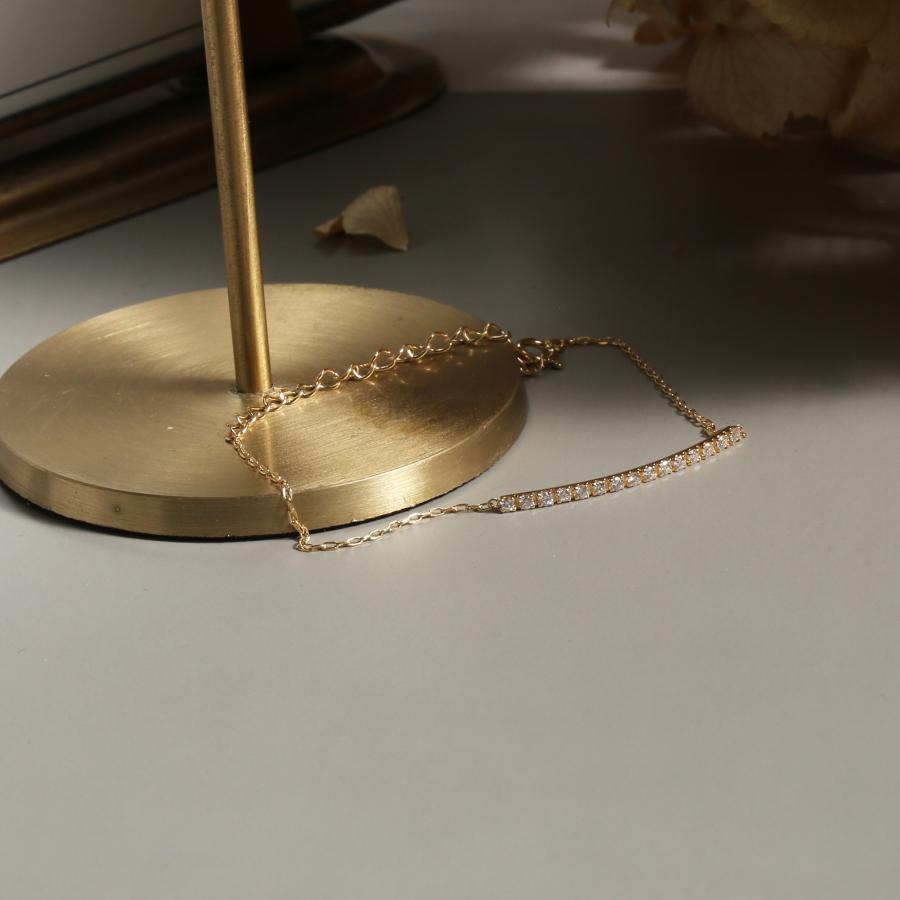 ダイヤモンド ブレスレット ゴールド プラチナ k10 k18 pt900 シンプル ギフト プレゼント  Dear Line Bracelet | Avaron | 15