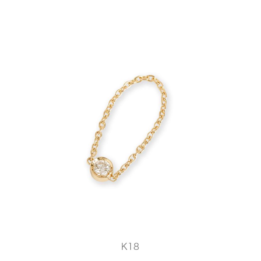 チェーンリング 一粒 ダイヤモンド レディース 指輪 18金 18k K18 ゴールド サイズ シンプル Sentia Bnr 046 Avaron Standard Jewelry 通販 Yahoo ショッピング