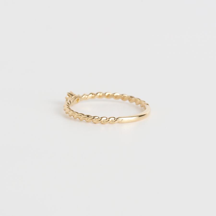 Avaron（アヴァロン） 一粒 ダイヤモンド ツイスト リング 指輪