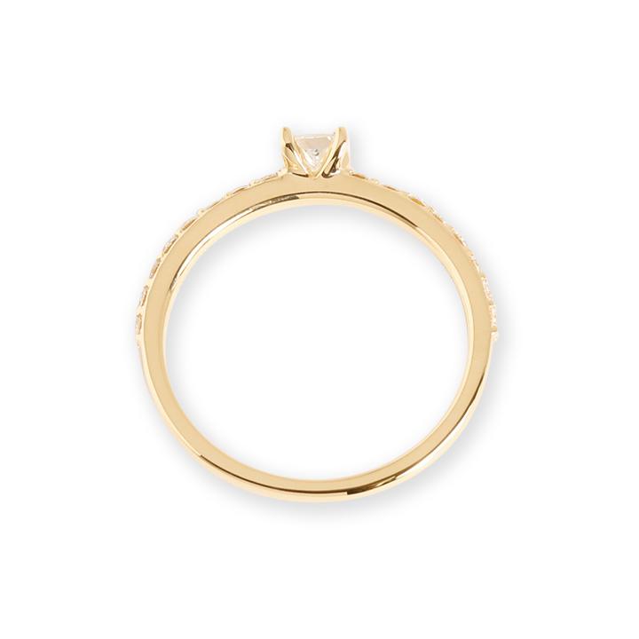 Avaron プリンセスカット ダイヤモンド リング 指輪 レディース K10  