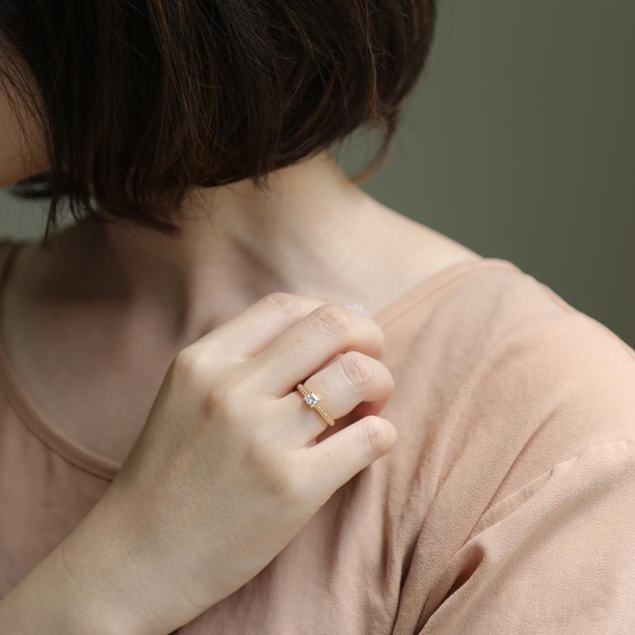 プリンセスカット 一粒 天然ダイヤモンドリング イエロー プラチナ900 Avaron プリンセスカット 一粒 ダイヤモンド リング 指輪