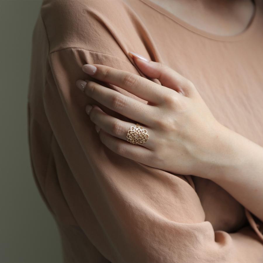 Avaron リング 指輪 透かし アラベスク レディース K10 K18 Pt900  