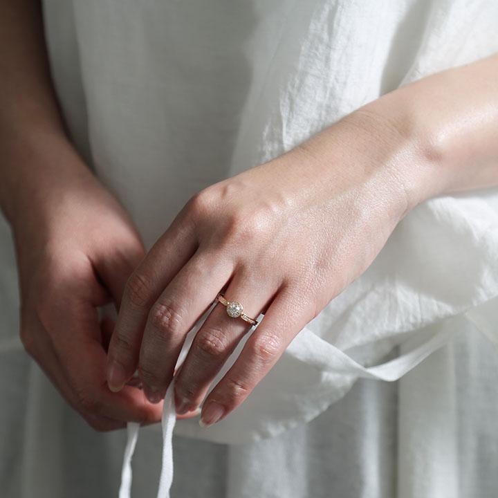 Avaron ヘイロー デザイン ダイヤモンド リング 指輪 レディース