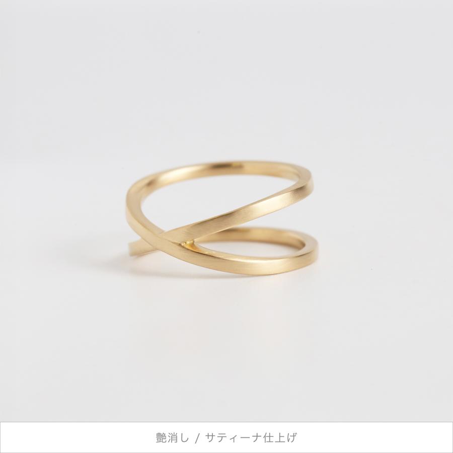 【A.R.Y】 k10、ゴールドリング、2種 Avaron（アヴァロン） ダブルアーム リング 2ウェイ イエローゴールド