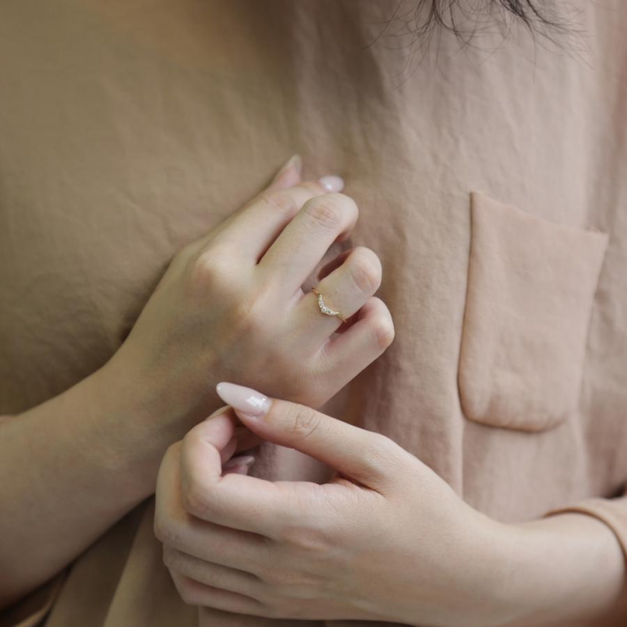 Avaron ダイヤモンド 三日月 リング 指輪 レディース K10 K18 Pt900