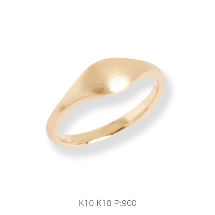 つや消し ゴールド リング 指輪 レディース K10 K18 Pt900 ゴールド プラチナ 地金 シンプル Fred Ring type01