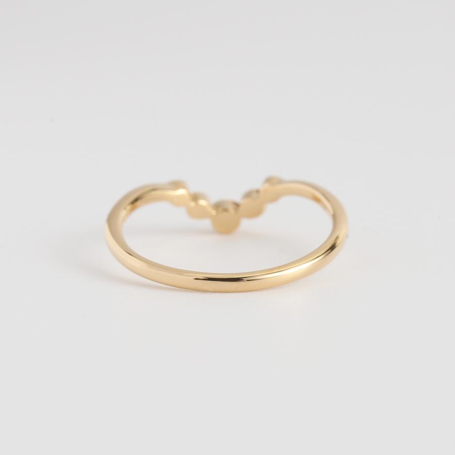 Avaron ダイヤモンド Vライン リング 指輪 レディース 5石 k18 k10