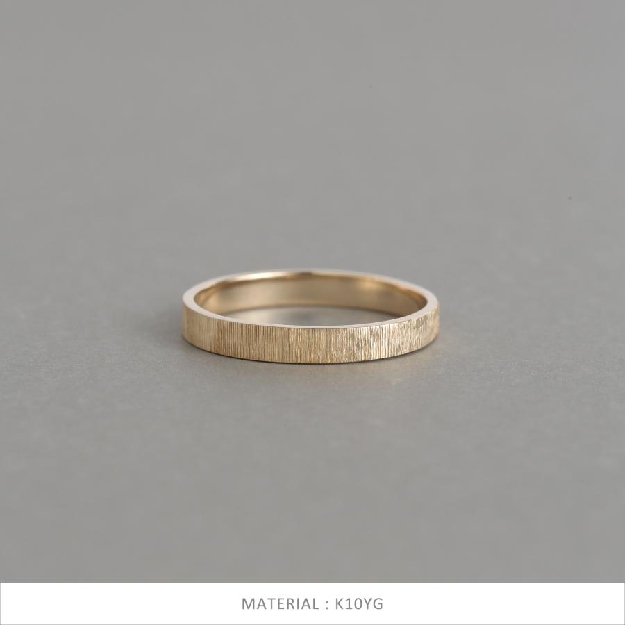 Avaron（アヴァロン） 平打ち ヘアライン リング ゴールド レディース